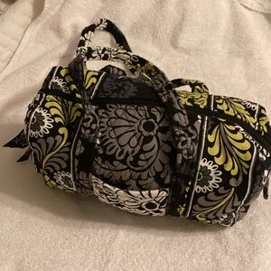 Vera Bradley Black and Green Floral Travel Bag